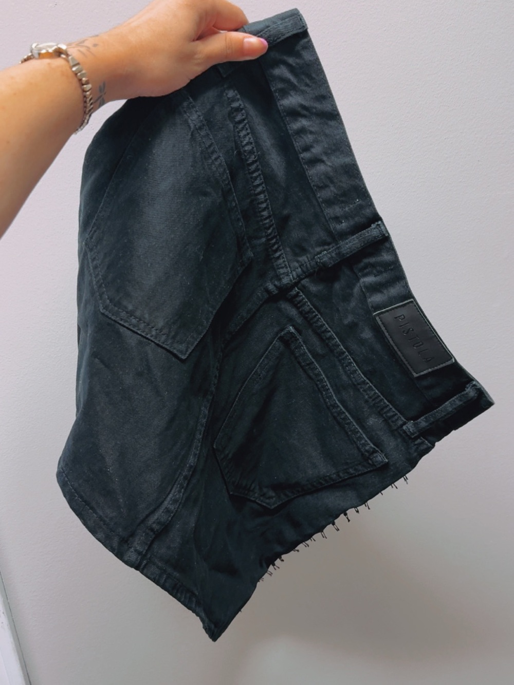 NWT Pistola Rhinestone Denim Mini Skirt - Picture 5 of 5